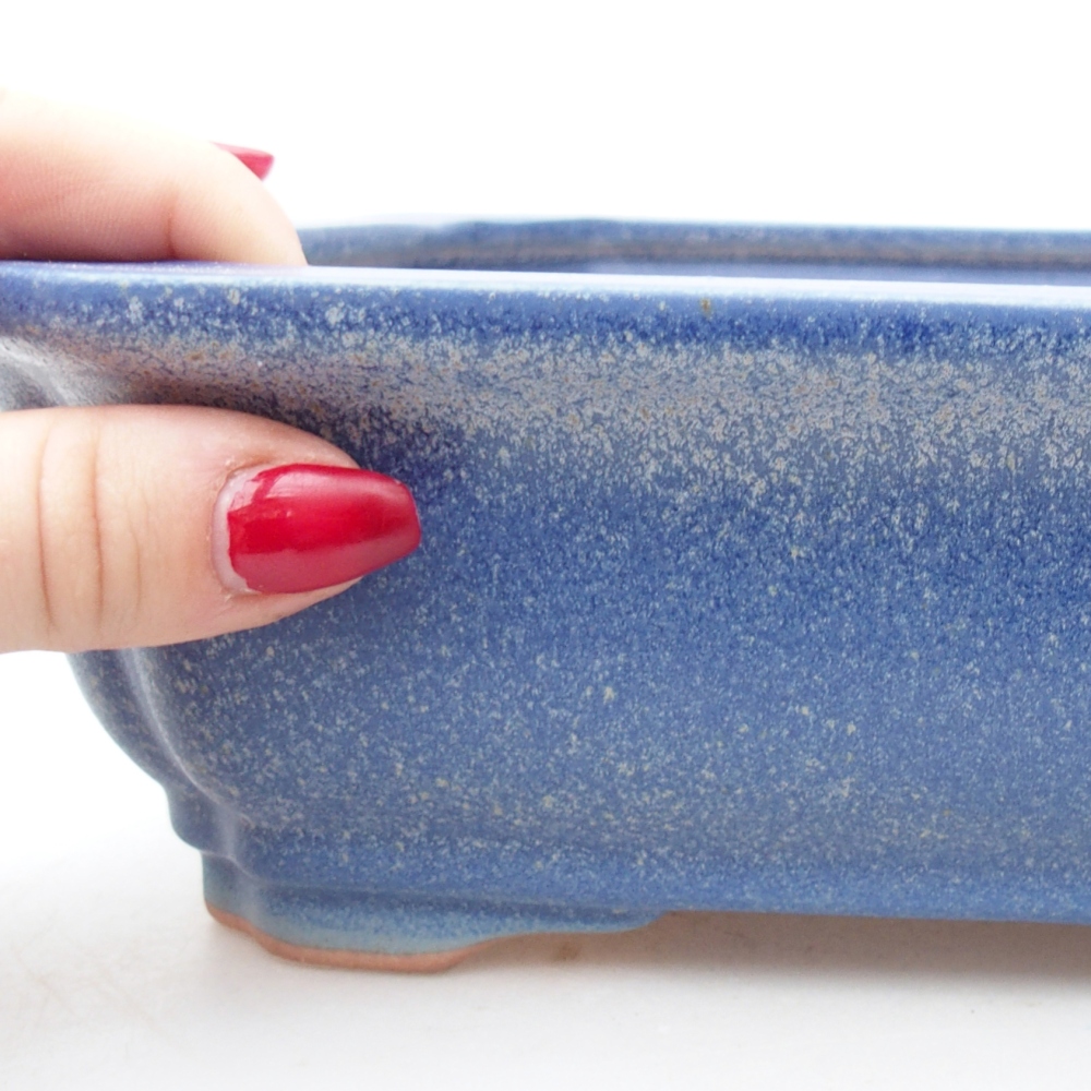 Ceramic bonsai bowl 28 x 22 x 7 cm, colour blue