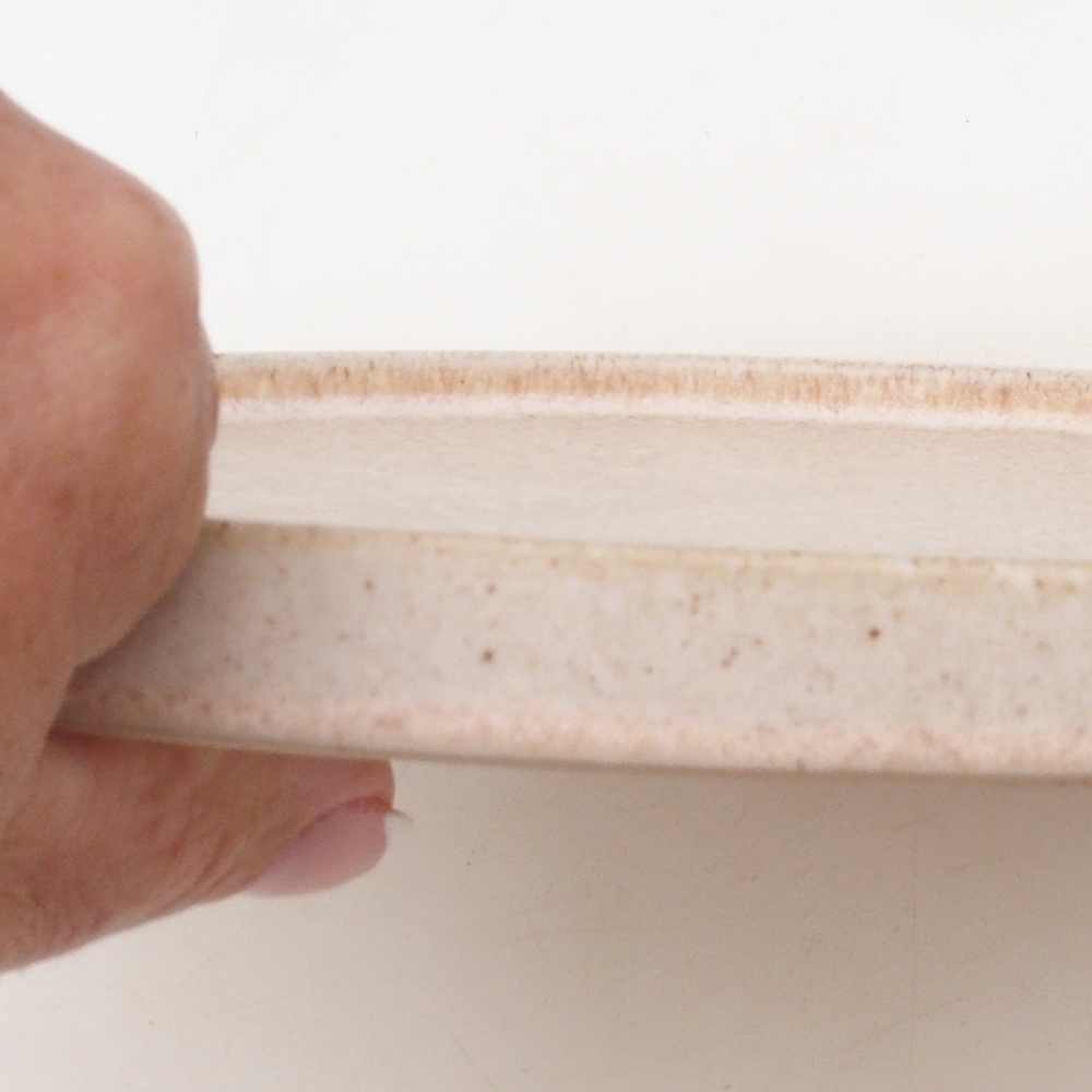 Bonsai bowl round D7-M - 24.5 x 24.5 x 1 cm - beige