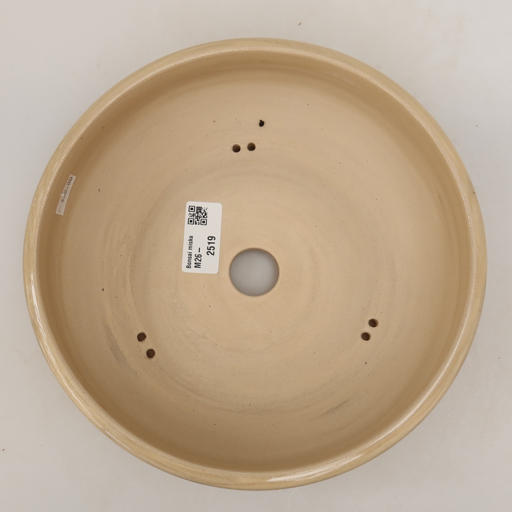 Ceramic bonsai pot, 22 x 22 x 6 cm, beige