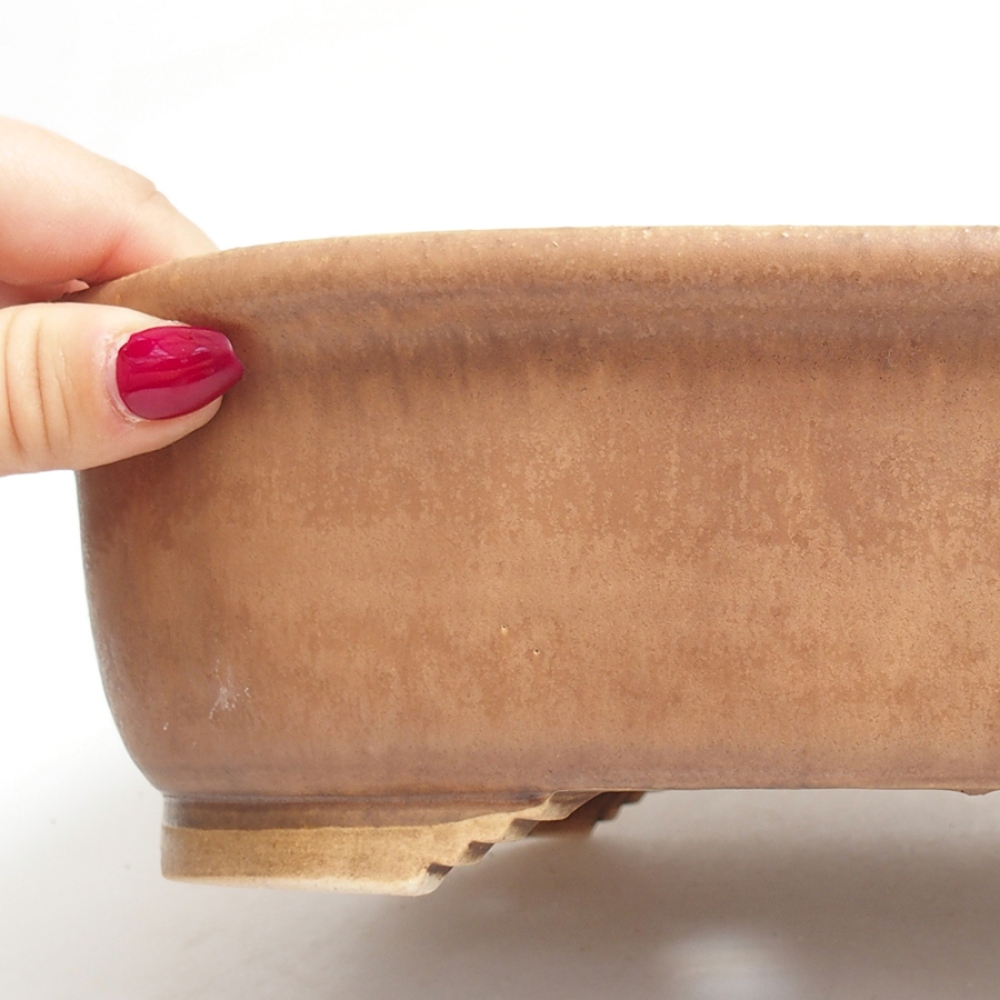 Ceramic bonsai bowl  25 x 21 x 7,5  cm, color  pink