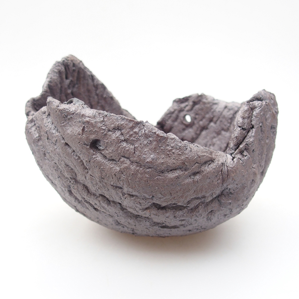 Ceramic Shell 14 x 13 x 10,5 cm, color: metal