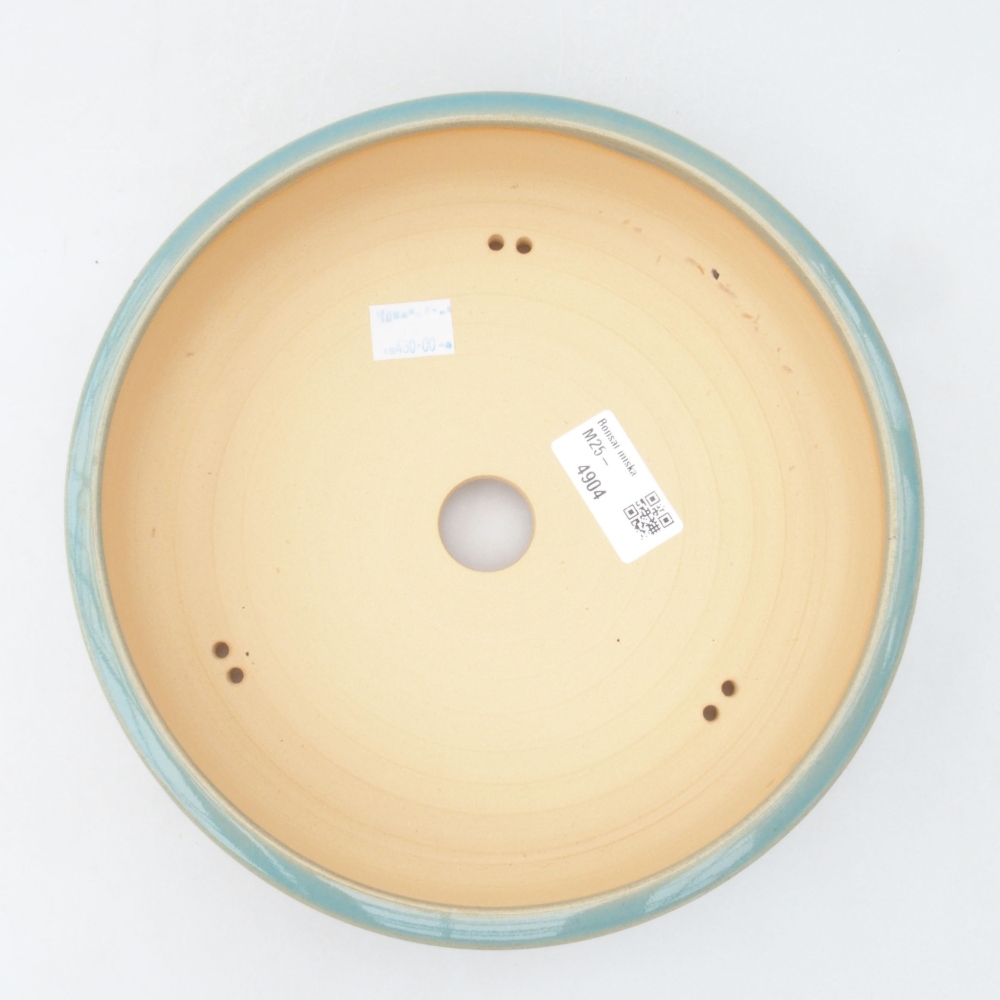 Ceramic bonsai bowl 21,5 x 21,5 x 5 cm, blue