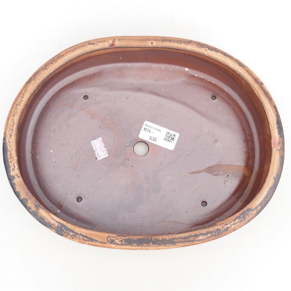 Ceramic bonsai bowl 27 x 21 x 5 cm, pink