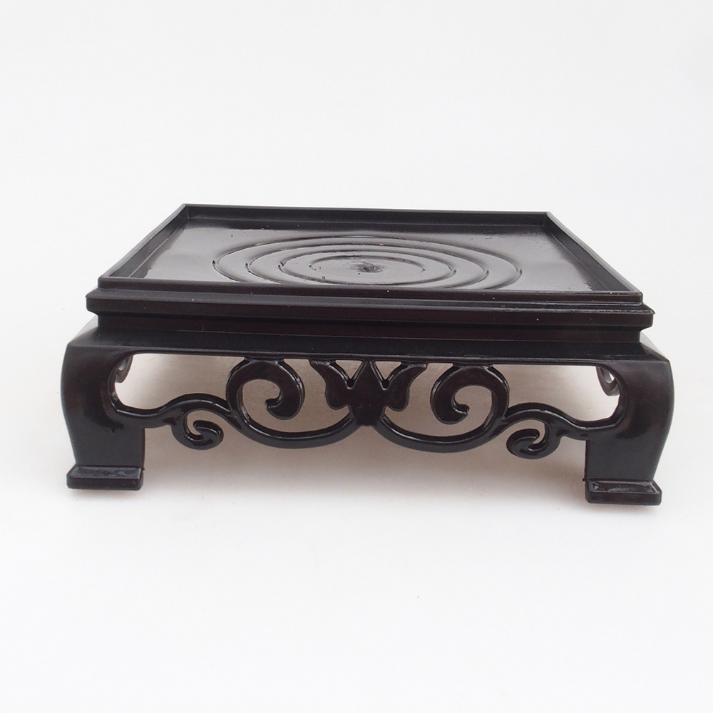 Bonsai table plastic square 14,5 x 14,5 x 5  cm, color black