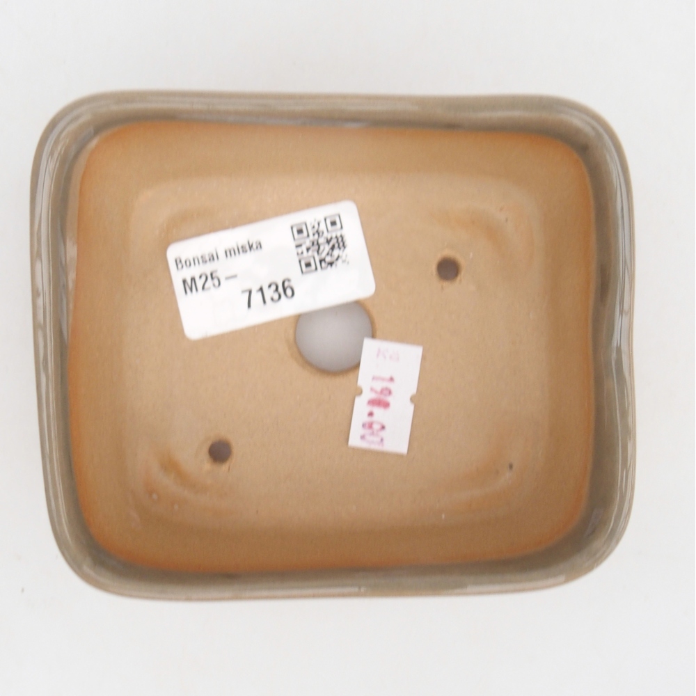 Ceramic bonsai bowl 10,5 x 8,5 x 4 cm, grey