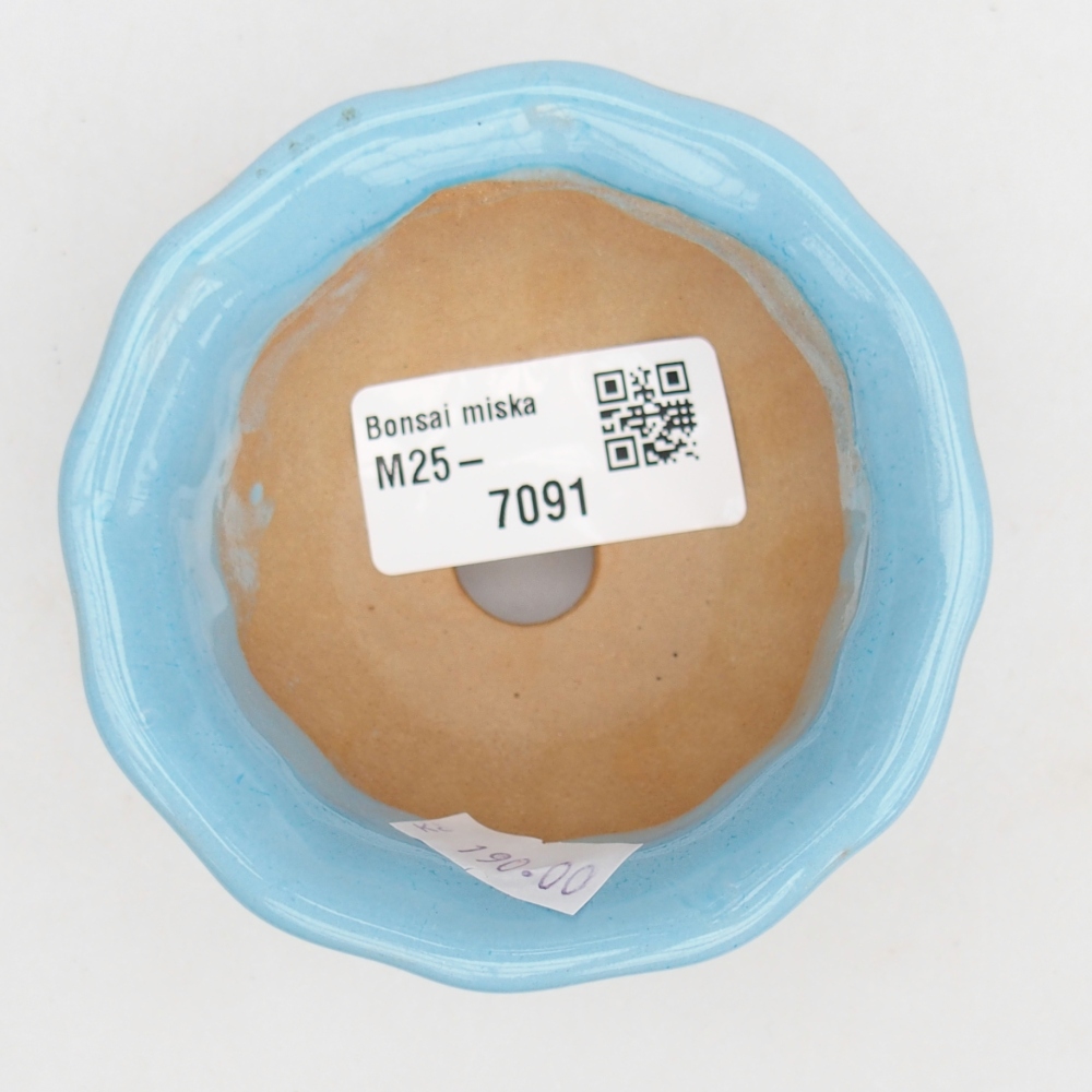 Ceramic bonsai bowl 8,5 x 8,5 x 4,5 cm, colour blue
