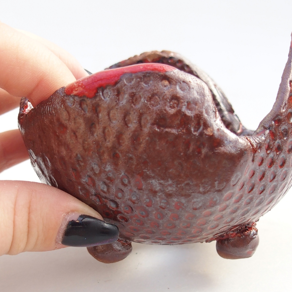 Ceramic Shell 9,5 x 9 x 7,5 cm , colour brown