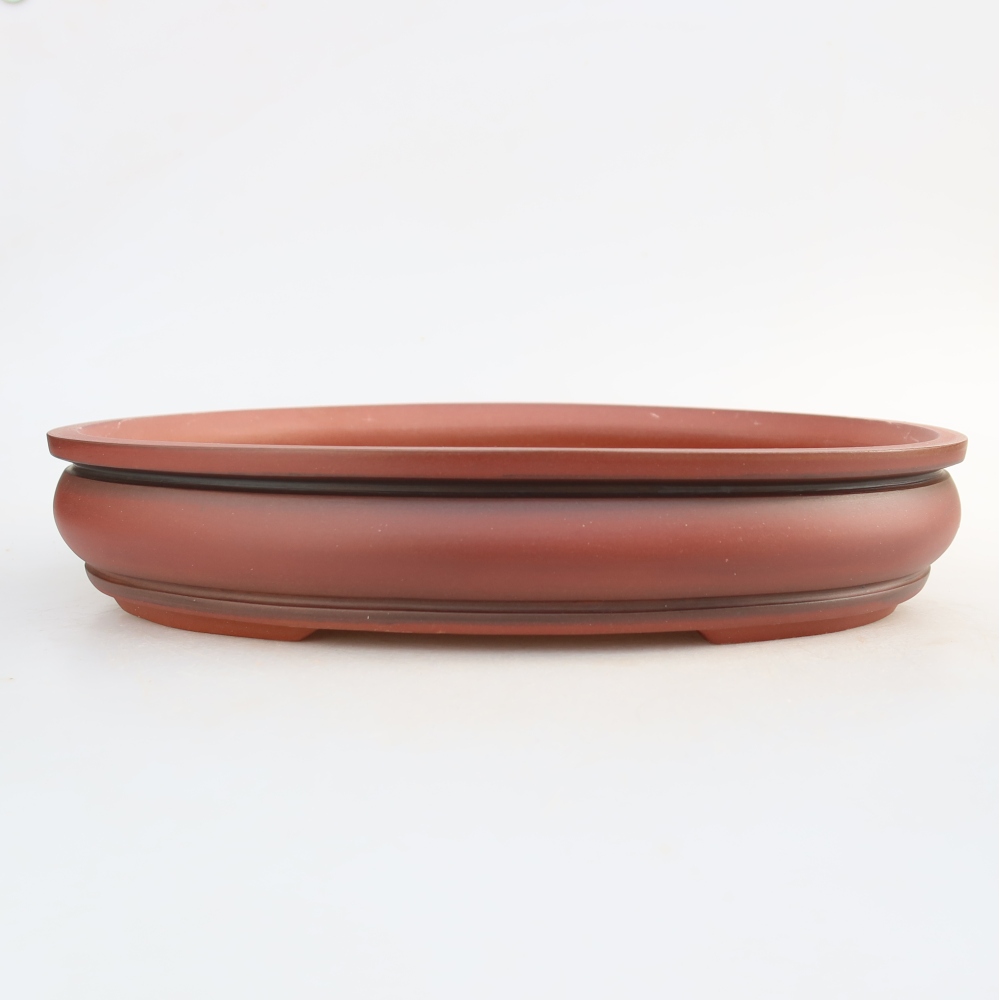 Ceramic Bowl  31 x 23.5 x 5.5 cm, brick red
