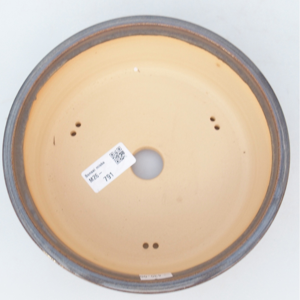 Ceramic bonsai bowl 19 x 19 x 6,5 cm, grey