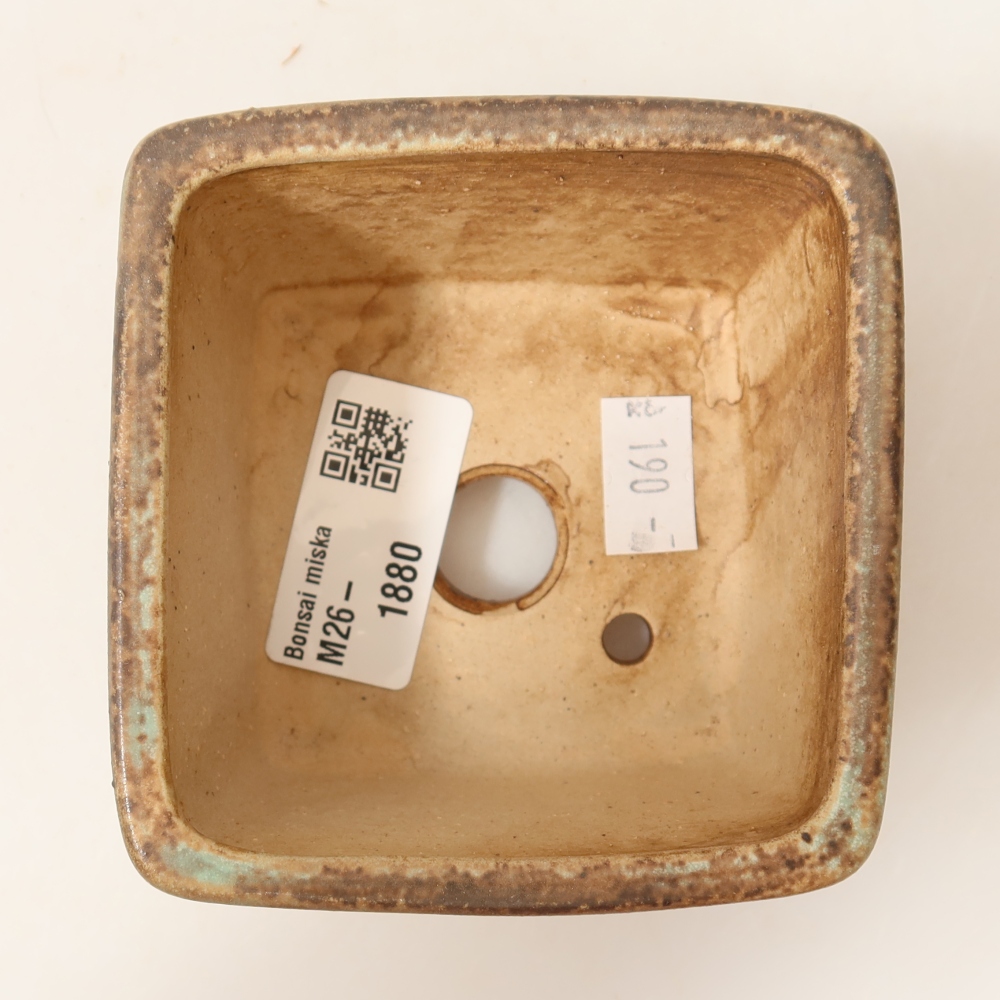 Ceramic bonsai bowl 8,5 x 8,5 x 5,5 cm, green