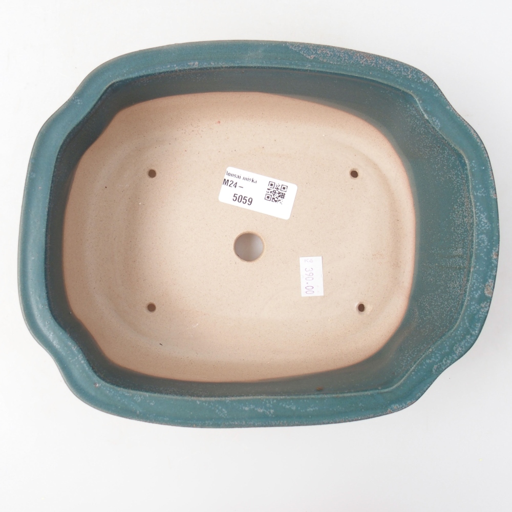 Ceramic bonsai bowl 22 x 18 x 7 cm, color blue