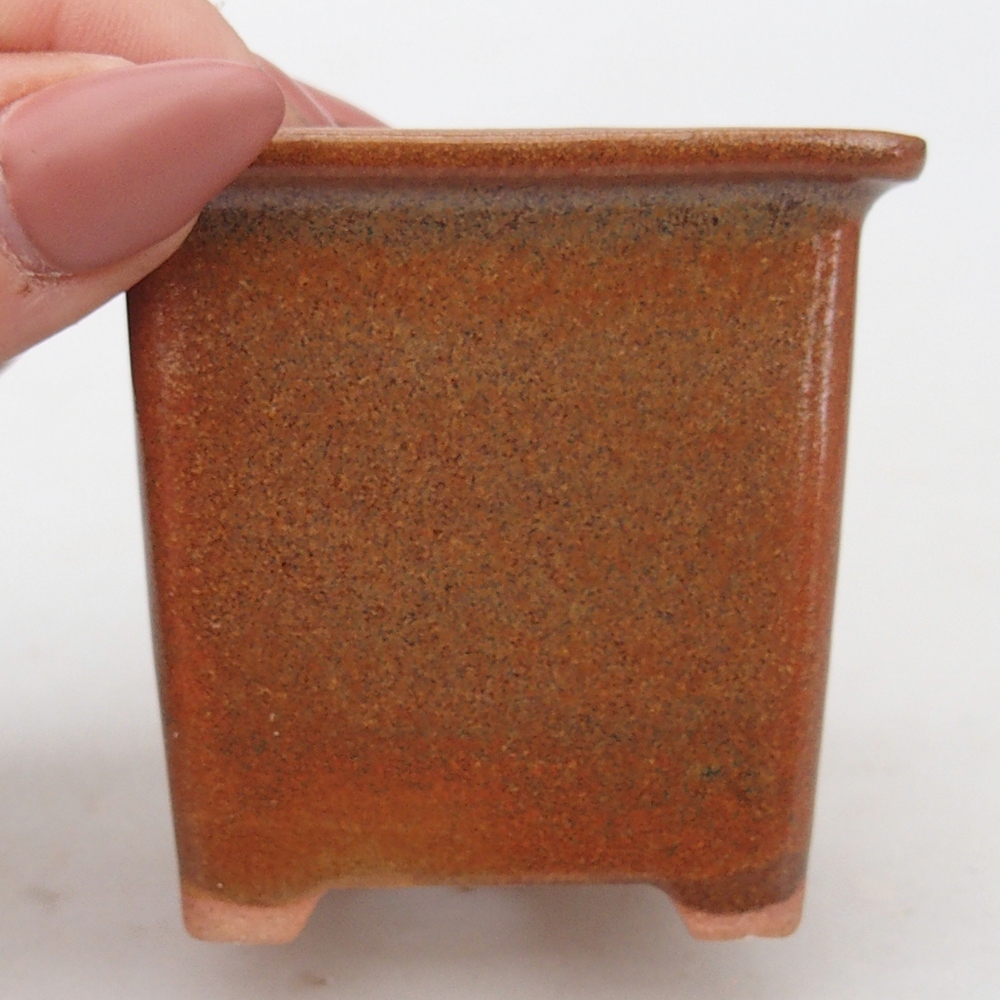 Ceramic bonsai bowl 5,5 x 5,5 x 5,5 cm, brown