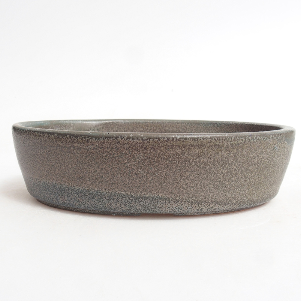 Ceramic bonsai bowl 16,5 x 11 x 4 cm, color gray