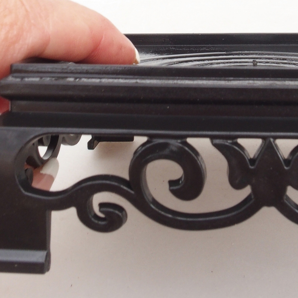 Bonsai table plastic square 12,5 x 12,5 x 4  cm, color black