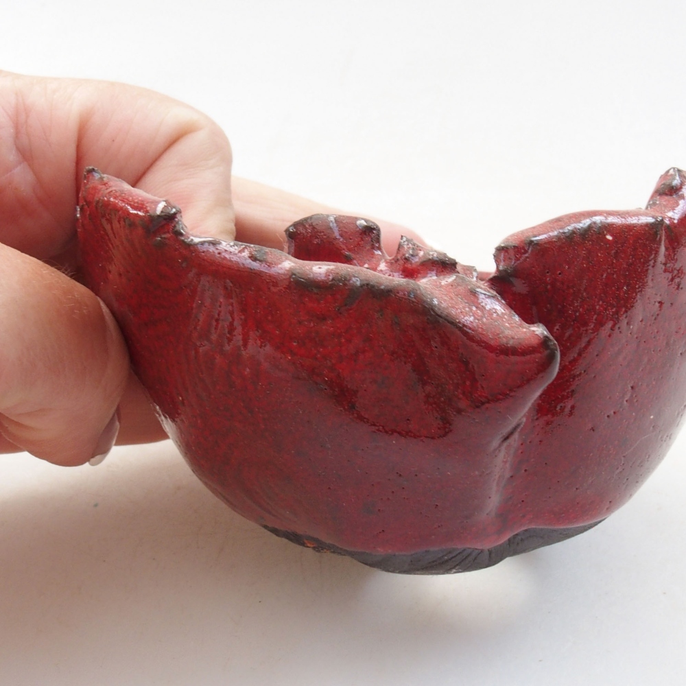Ceramic shell 9 x 8 x 5 cm, color red