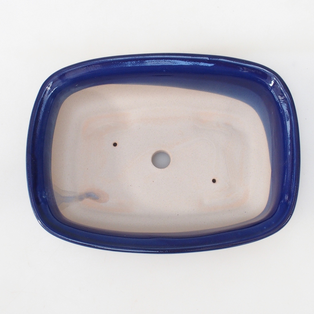 Bonsai bowl H08 - 25 x 19.5 x 6 cm. - blue