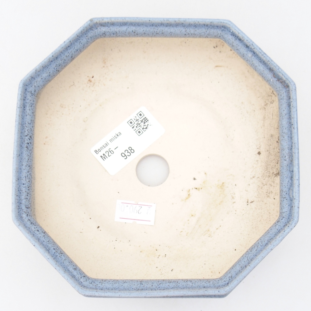 Ceramic bonsai bowl 13,5 x 13,5 x 4,5 cm, colour blue