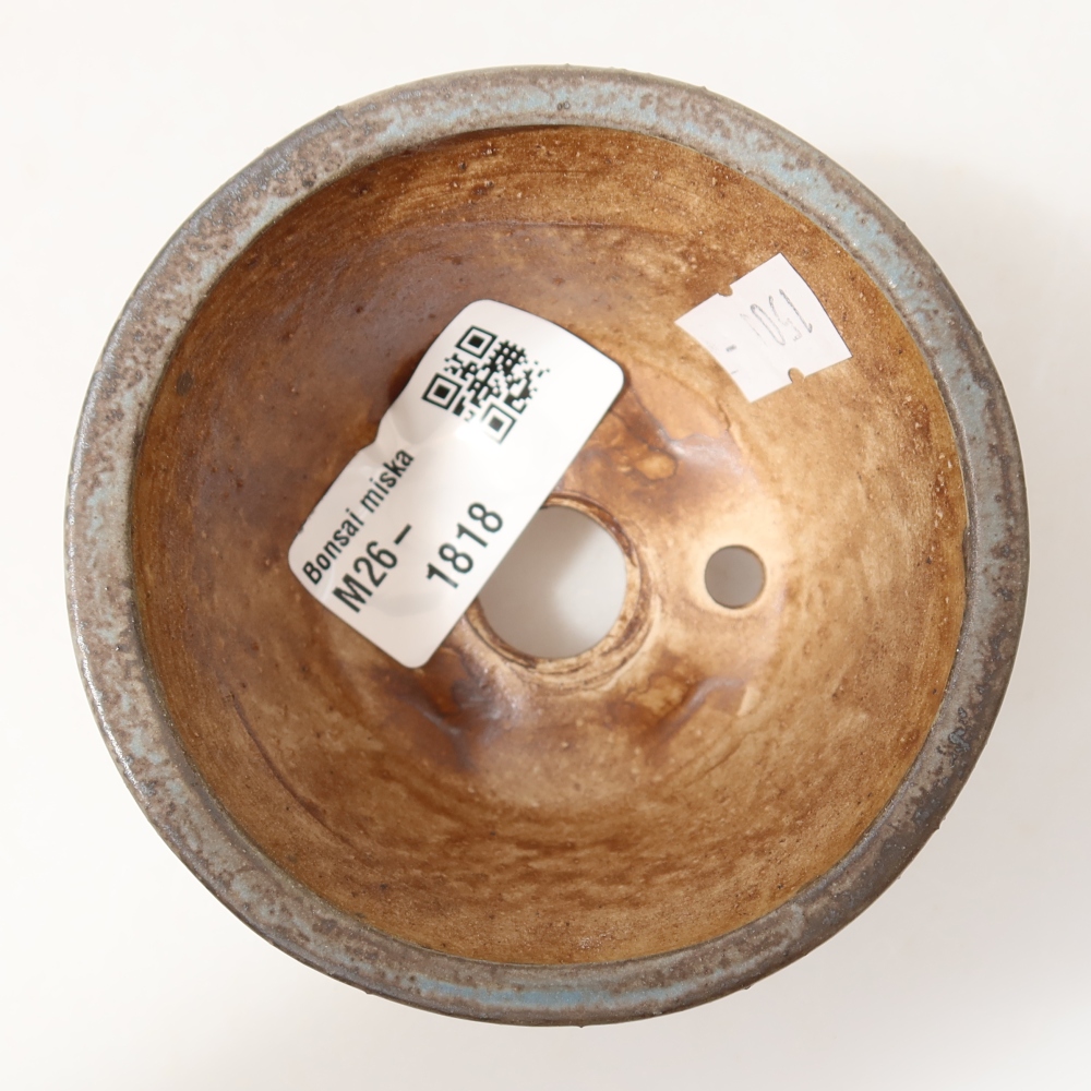 Ceramic bonsai bowl 8,5 x 8,5 x 5 cm, colour blue