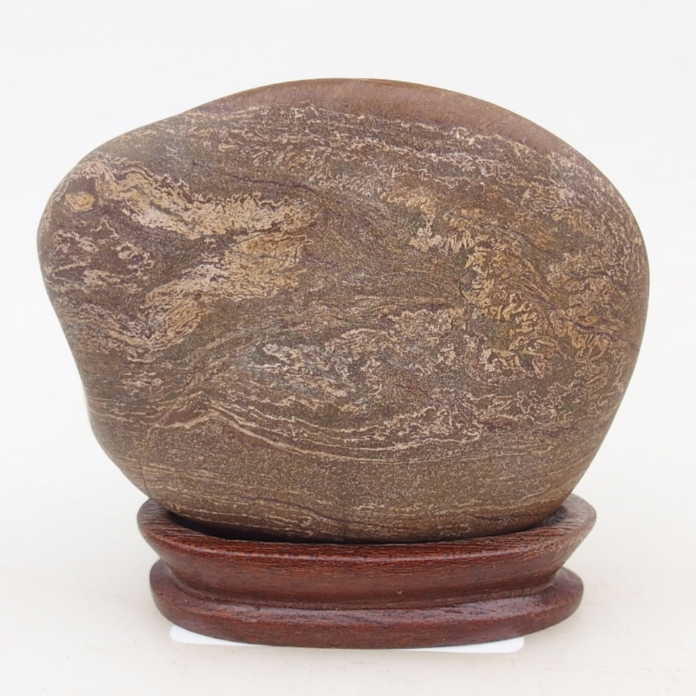 Suiseki - Stone with DAI (wooden pad)