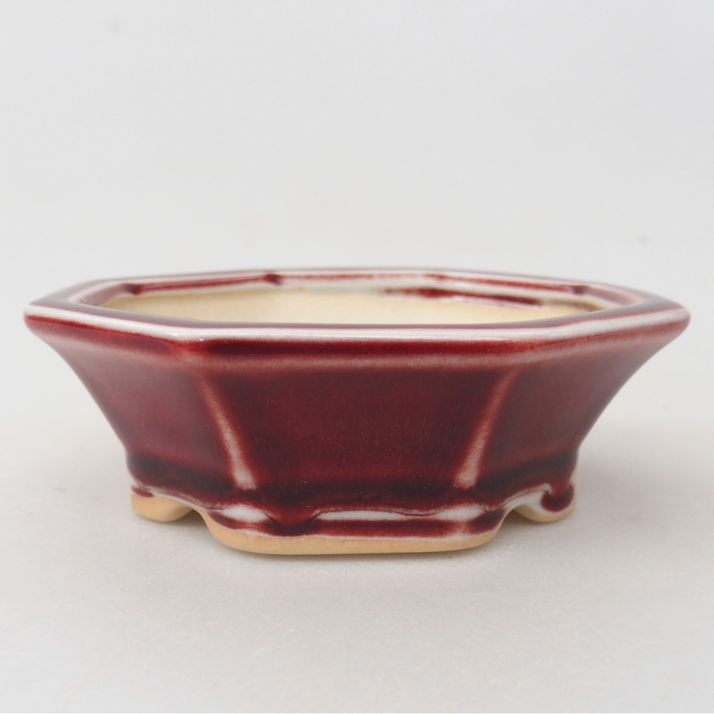 Mini bonsai bowl 11 x 10 x 3,5 cm, colour red