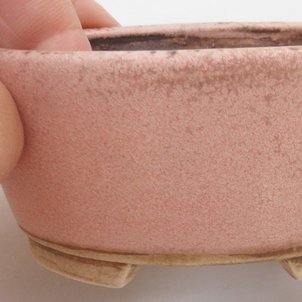 Ceramic bonsai bowl 10,5 x 9 x 4 cm, color pink