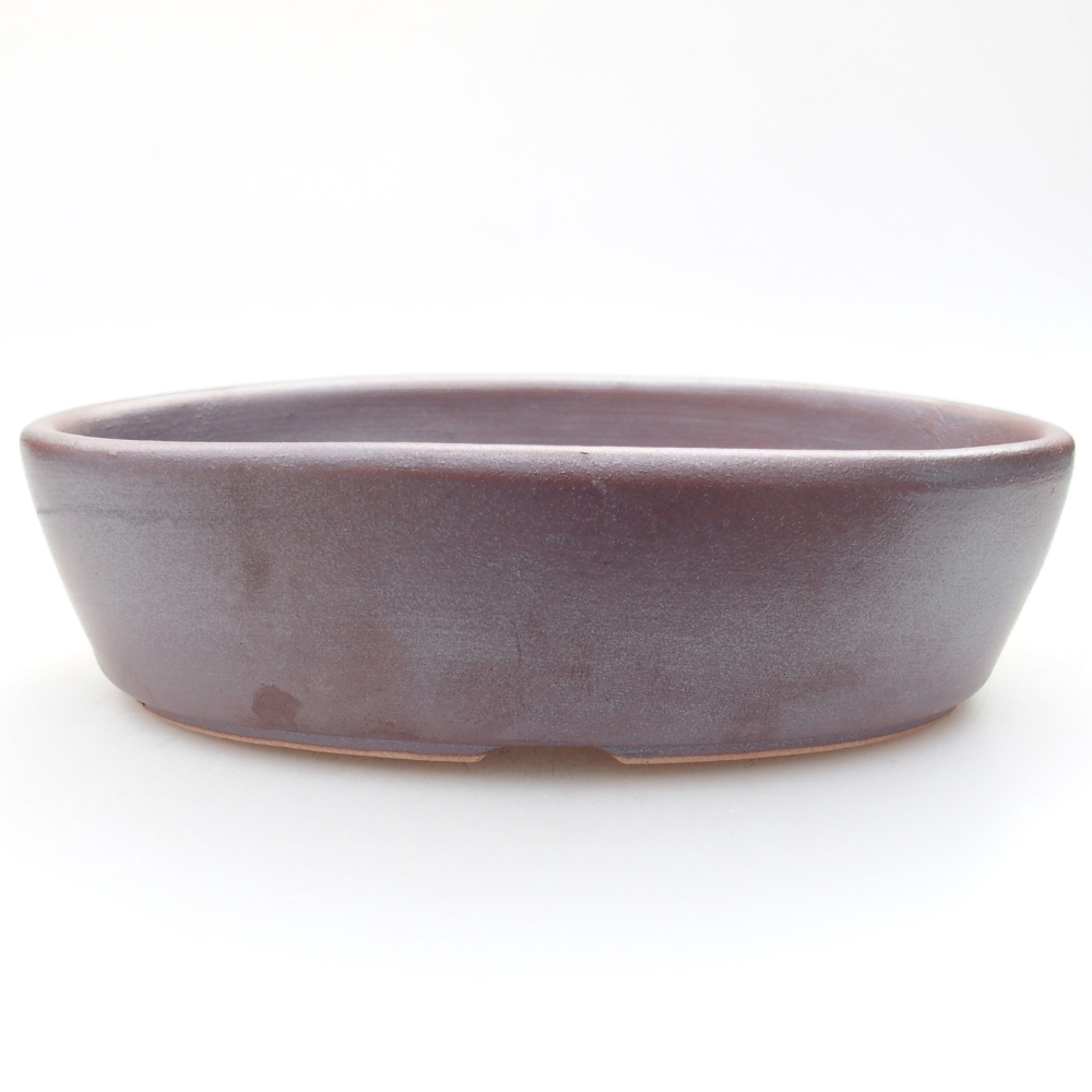 Ceramic bonsai bowl 15 x 9,5 x 4 cm, metal colour