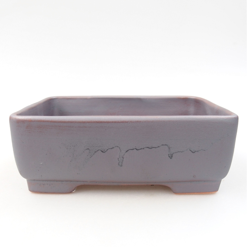 Ceramic bonsai bowl 14,5 x 11 x 5,5 cm, color metallic