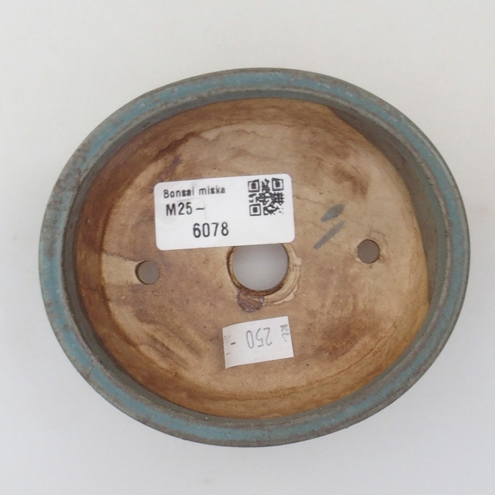 Ceramic bonsai bowl 10,5 x 9 x 4 cm, color blue