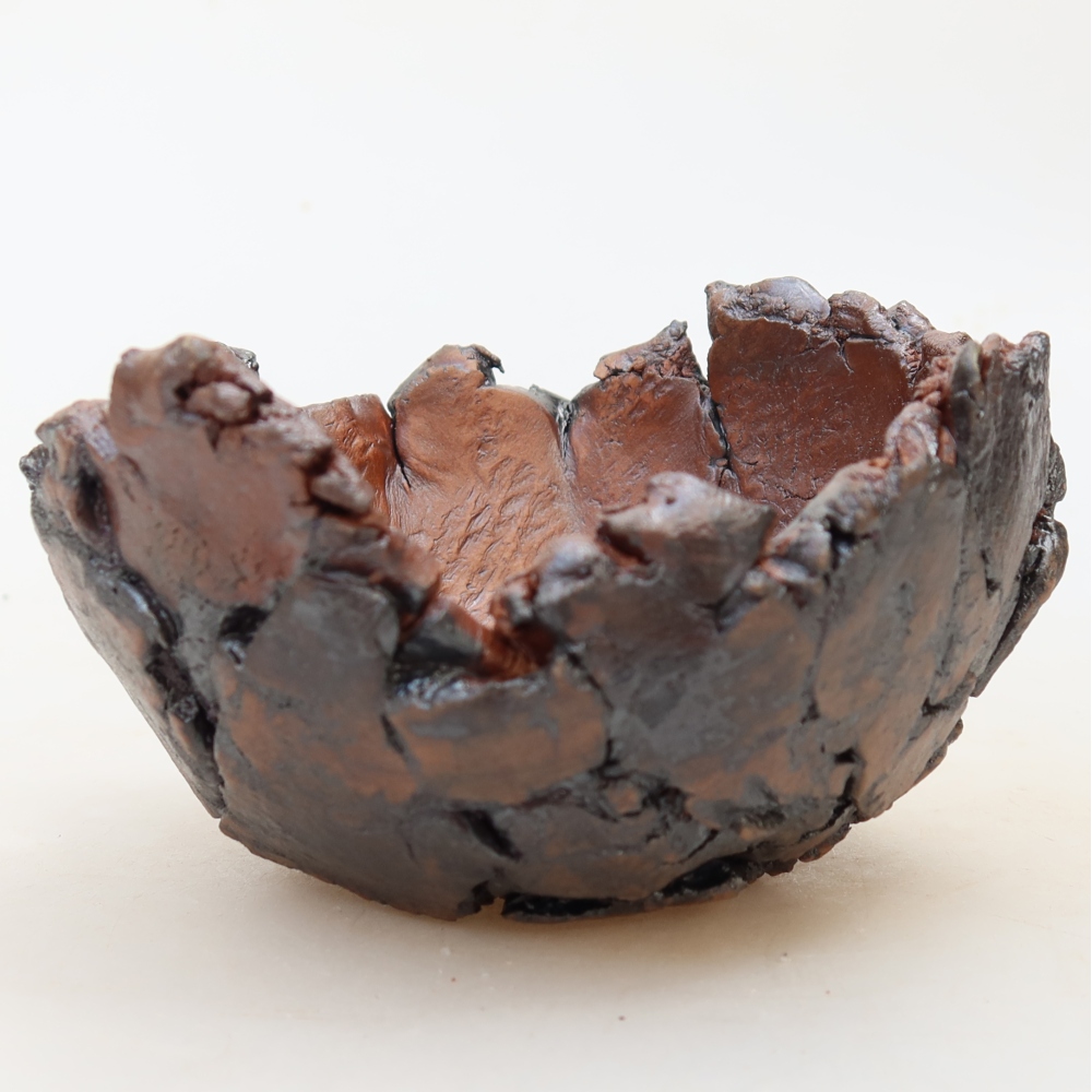 Ceramic Shell, 11 x 11 x 7 cm, brown