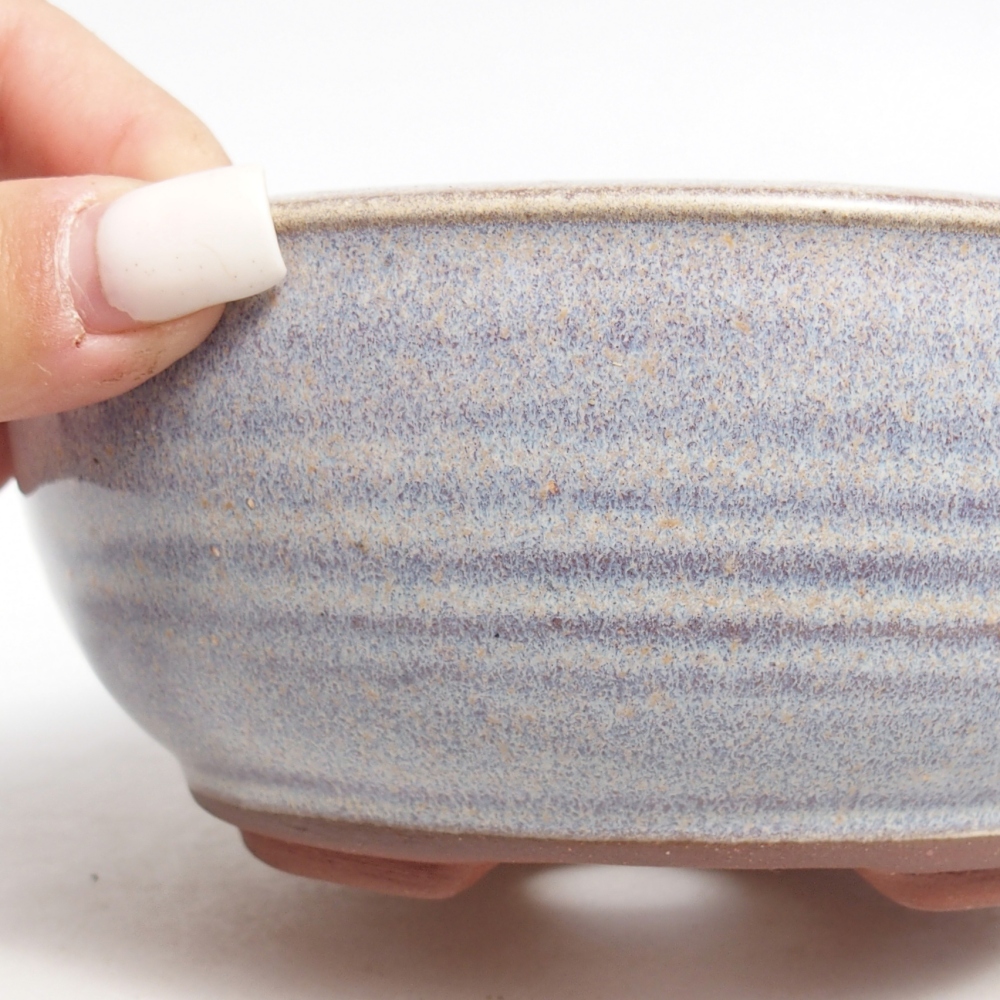 Ceramic bonsai bowl 15 x 15 x 6 cm, colour blue