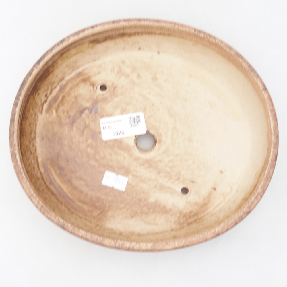 Ceramic bonsai bowl 22,5 x 20 x 4,5 cm, pink