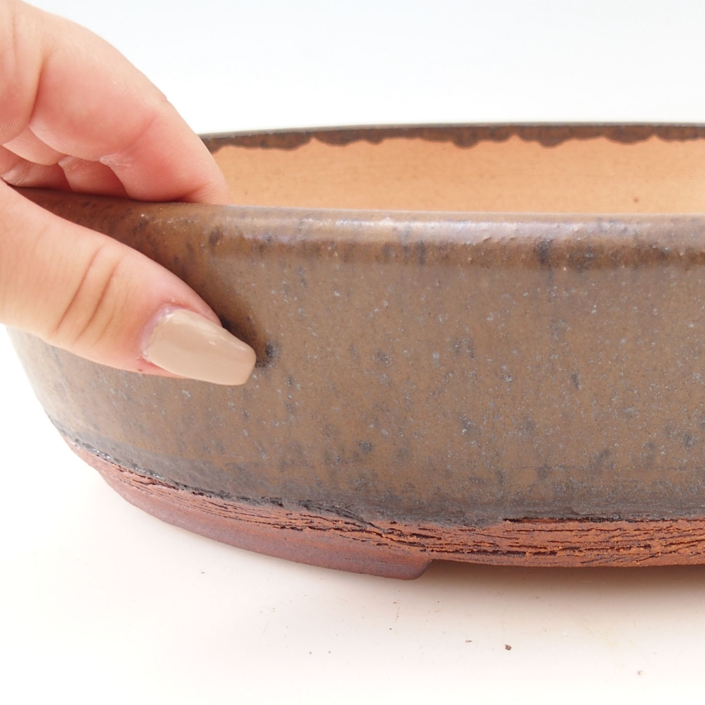 Bonsai bowl 32 x 25 x 8 cm , colour brown