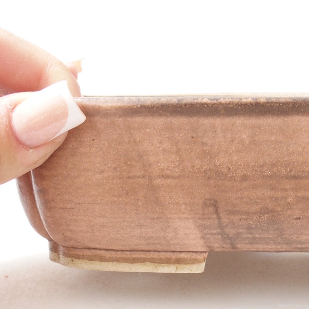 Ceramic bonsai bowl 17,5 x 14 x 5 cm, pink
