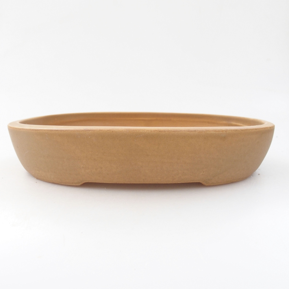 Ceramic bonsai bowl 22 x 16,5 x 4 cm, color beige