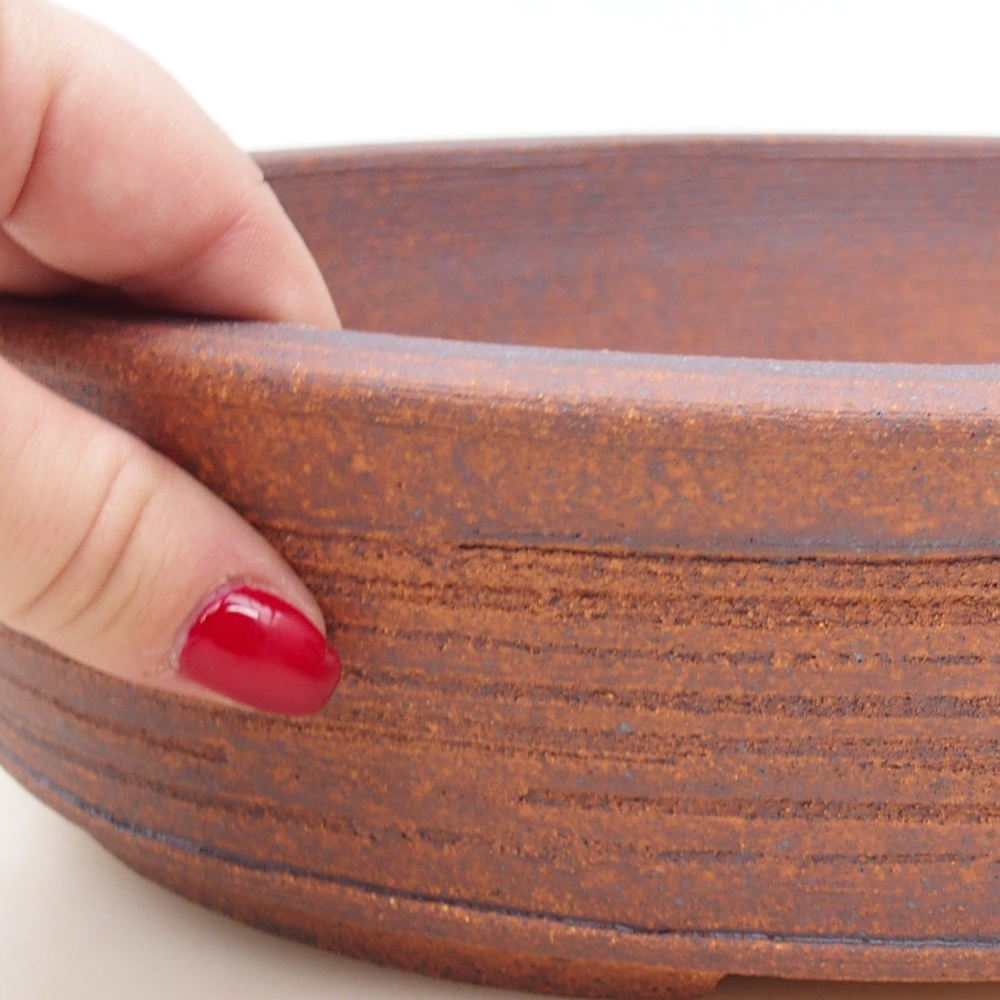 Bonsai bowl 32,5 x 26 x 7 cm , colour brown