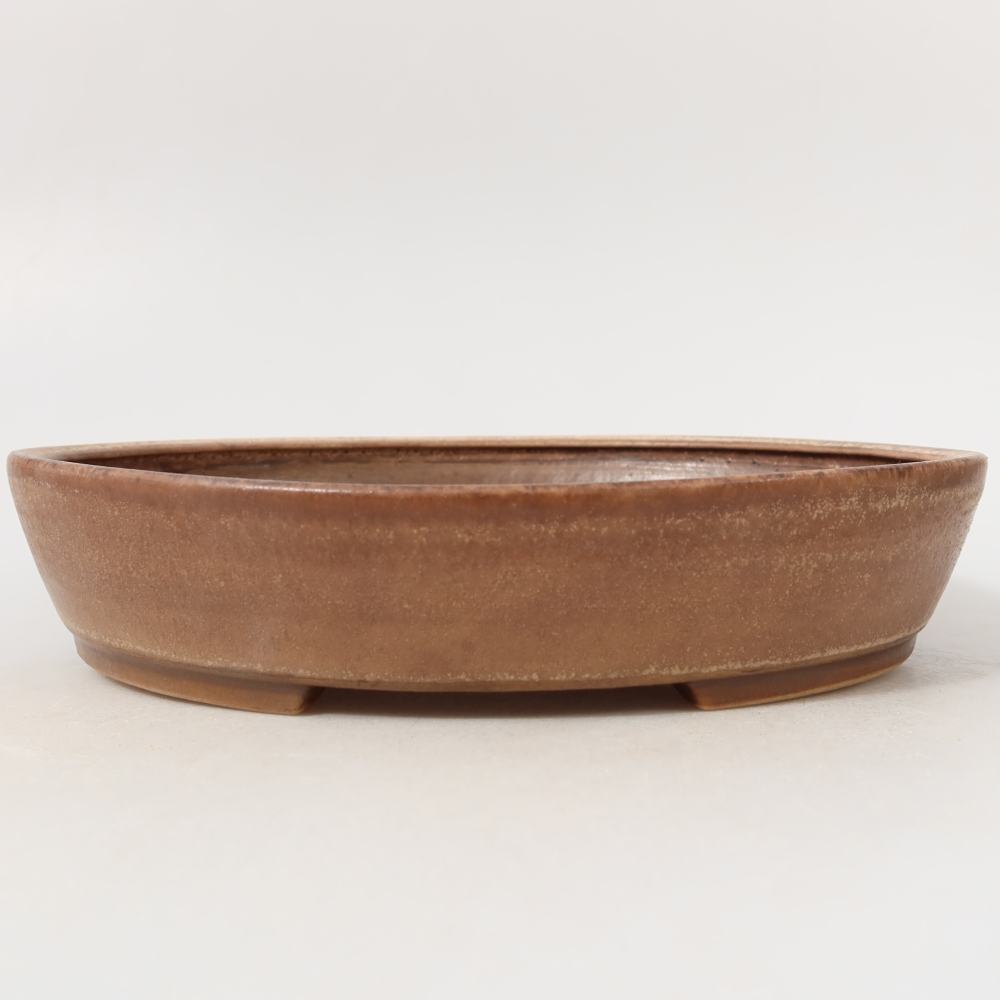 Ceramic bonsai bowl 22,5 x 20 x 4,5 cm, pink