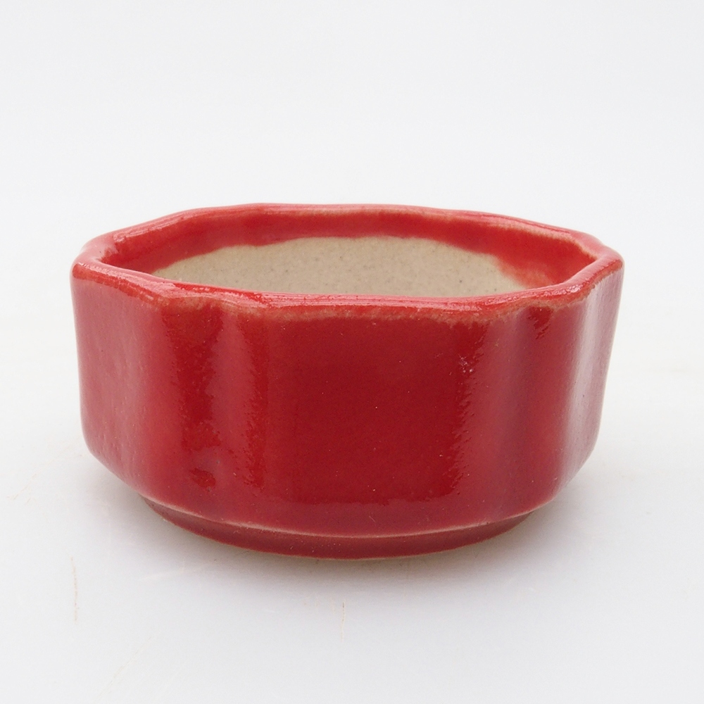 Mini bonsai bowl 4,5 x 4,5 x 2 cm, color red