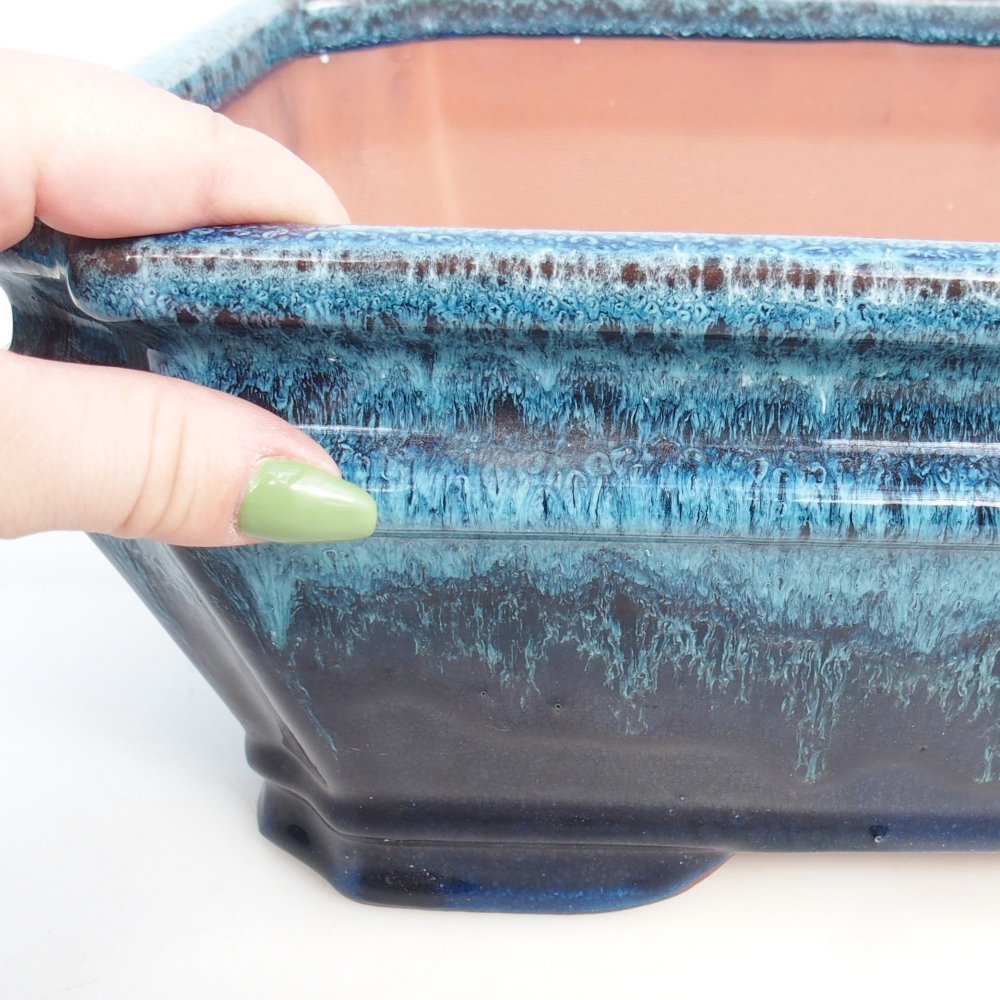 Bowl 36,5 x 26 x 12,5 cm blue-white