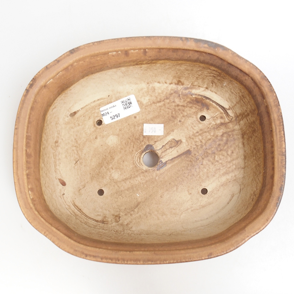 Ceramic bonsai bowl  25 x 21 x 7,5  cm, color  pink