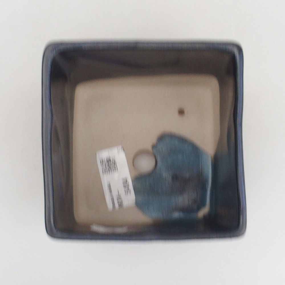 Ceramic bonsai bowl 11 x 11 x 8,5 cm, color blue