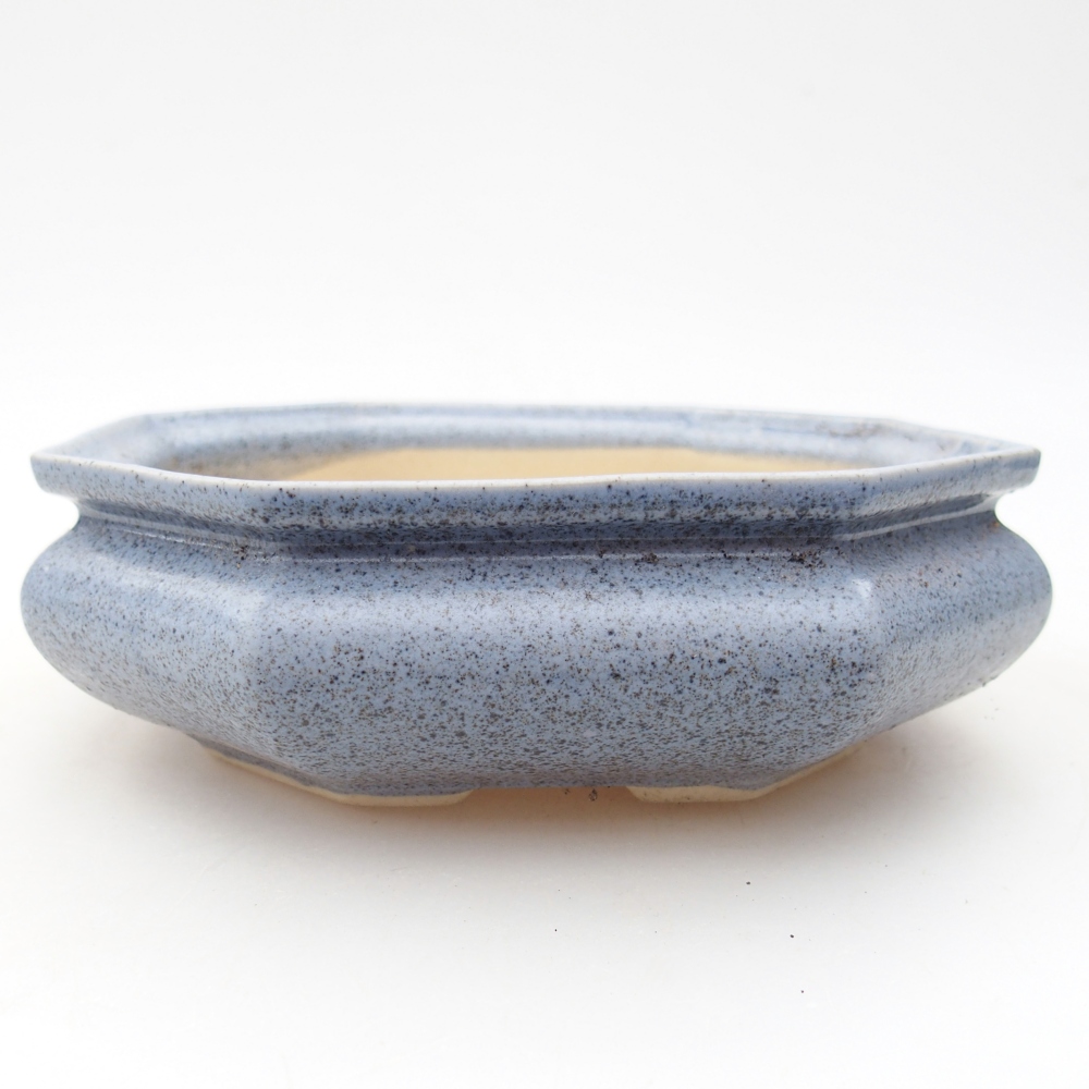 Ceramic bonsai bowl 13,5 x 13,5 x 4,5 cm, colour blue