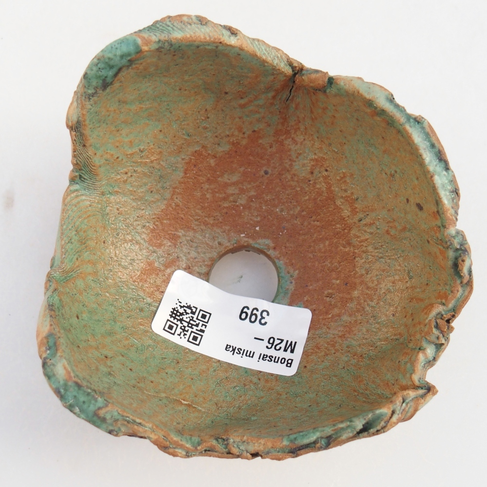 Ceramic Shell 9,5 x 9 x 6,5 cm , colour brown-green