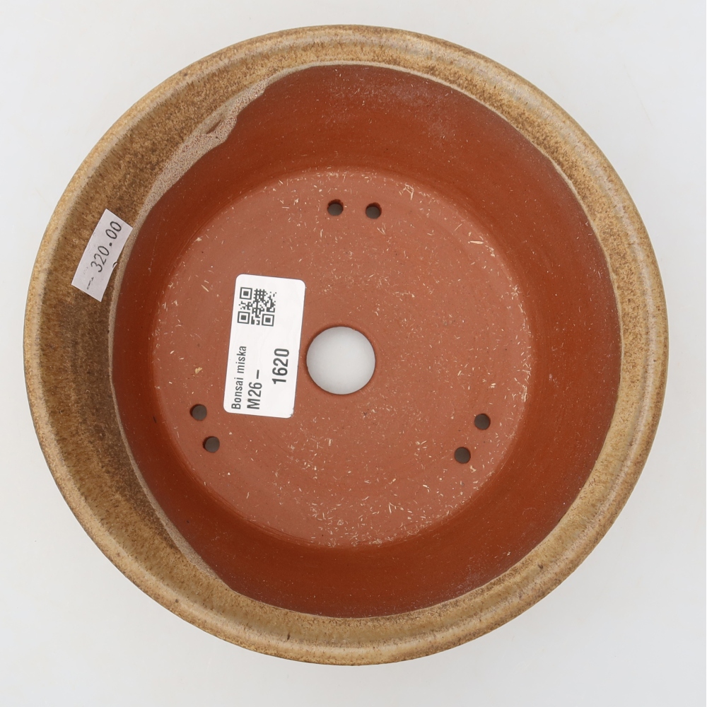 Ceramic bonsai bowl 16 x 16 x 5 cm, brown