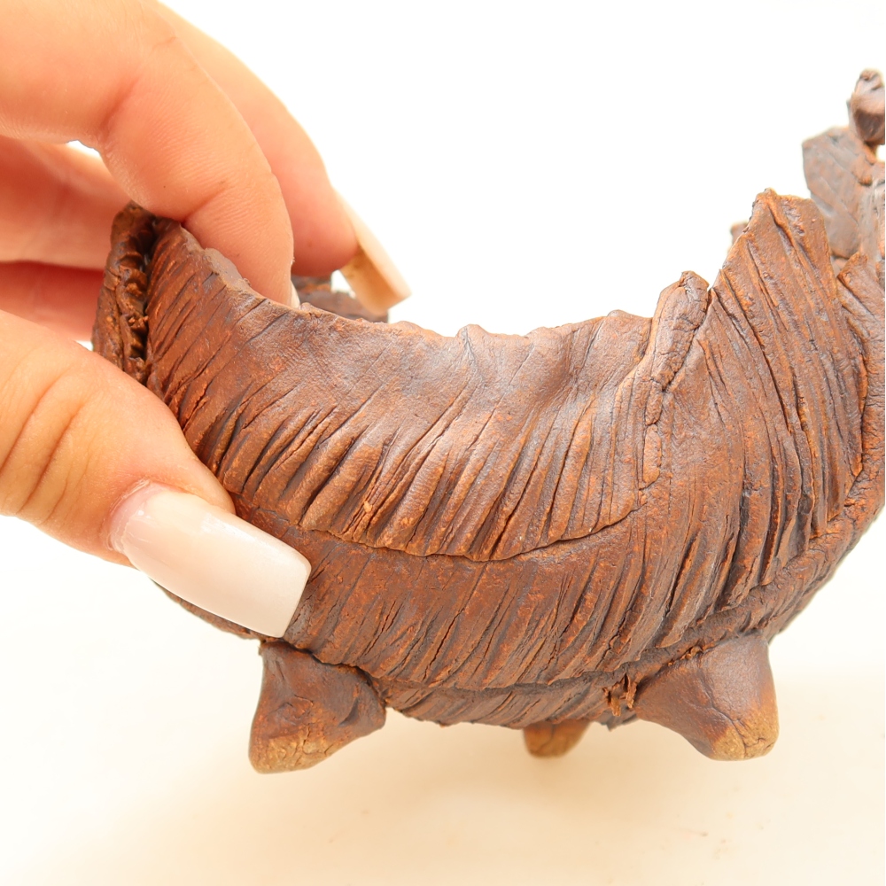 Ceramic Shell, 9.5 x 8.5 x 8.5 cm, brown