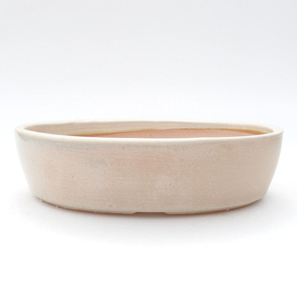 Ceramic bonsai bowl  16 x 11,5 x 4 cm, color beige