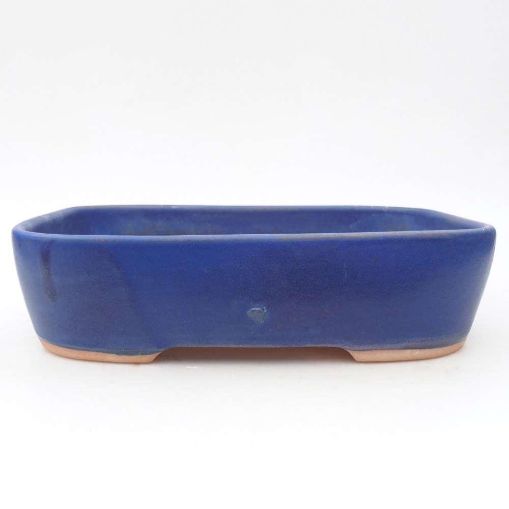 Ceramic bonsai bowl 22,5 x 17 x 6 cm, colour blue