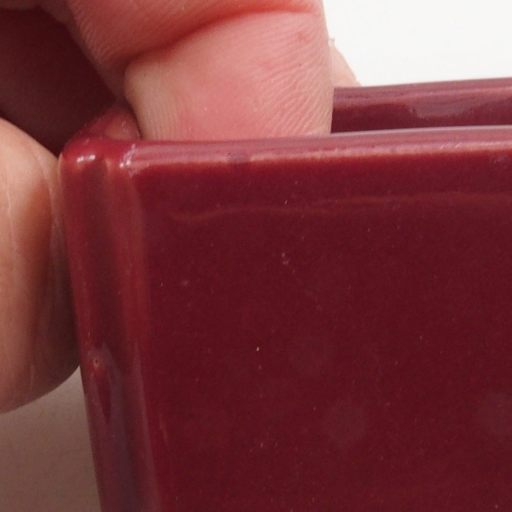 Mini bonsai bowl 4,5 x 4,5 x 3 cm, color burgundy