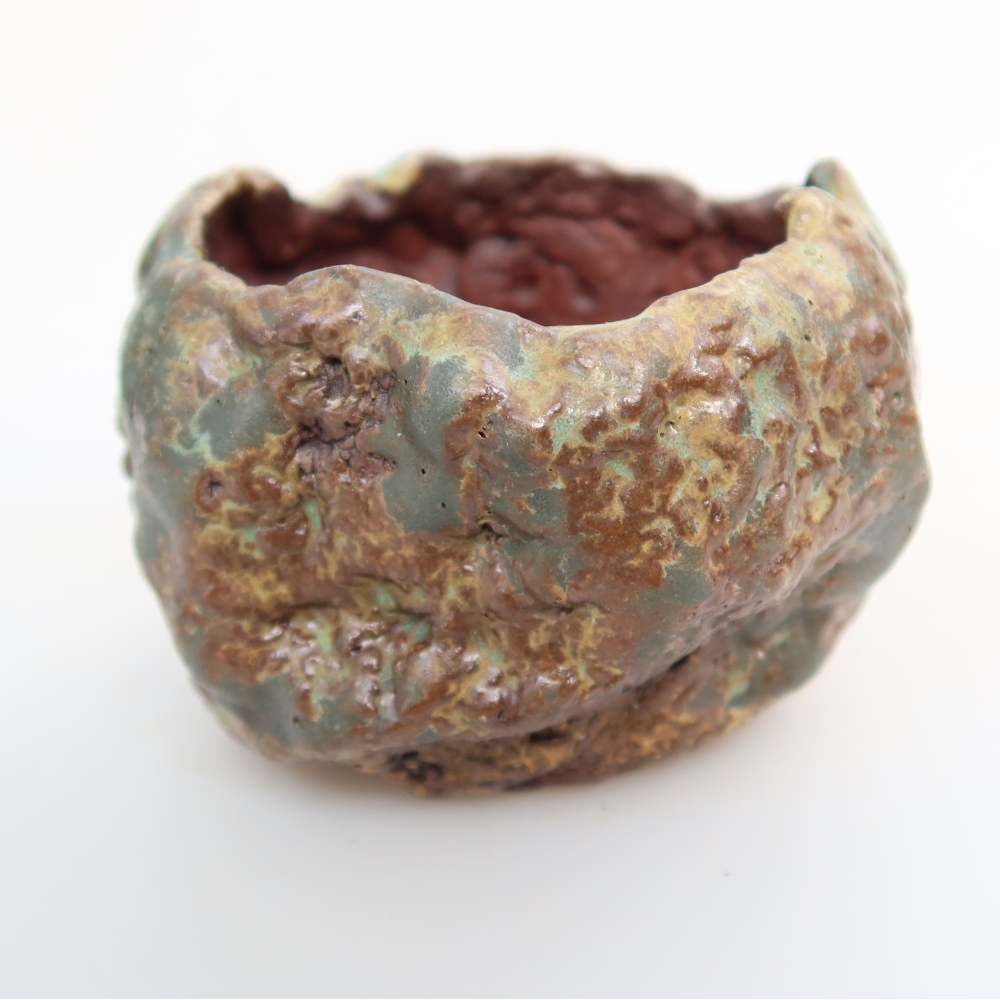 Ceramic Shell, 7 x 6.5 x 5.5 cm, green