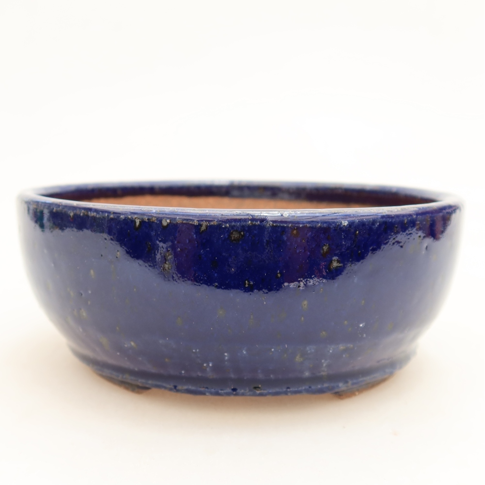 Ceramic bonsai bowl 13,5 x 13,5 x 5 cm, colour blue