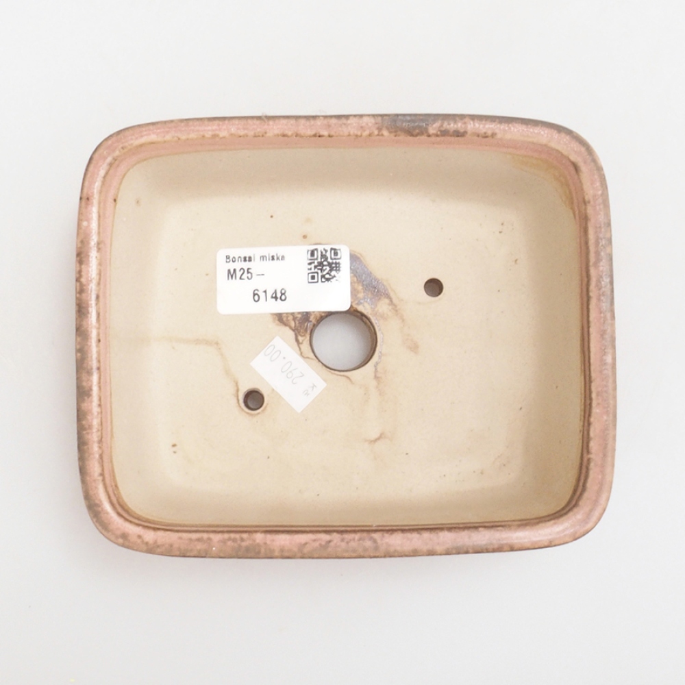 Ceramic bonsai bowl 14,5 x 12 x 4,5 cm, color pink